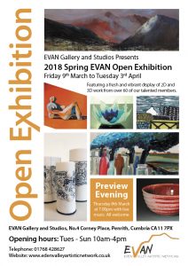 EVAN Open Exhibition Poster March 2018
